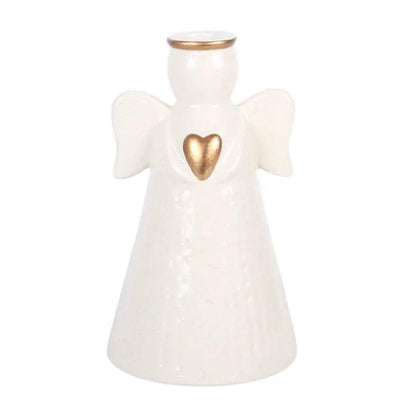 N/A Heart Angel Taper Candle Holder -