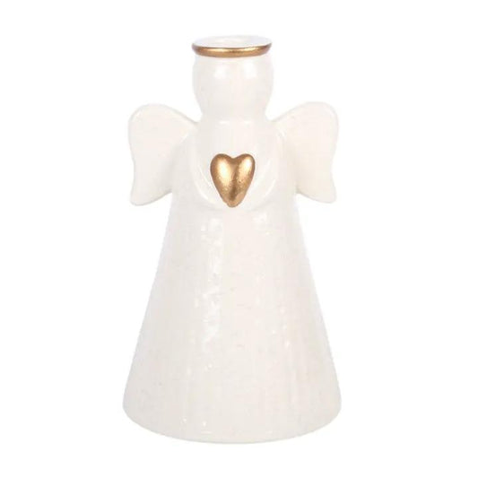 N/A Heart Angel Taper Candle Holder -