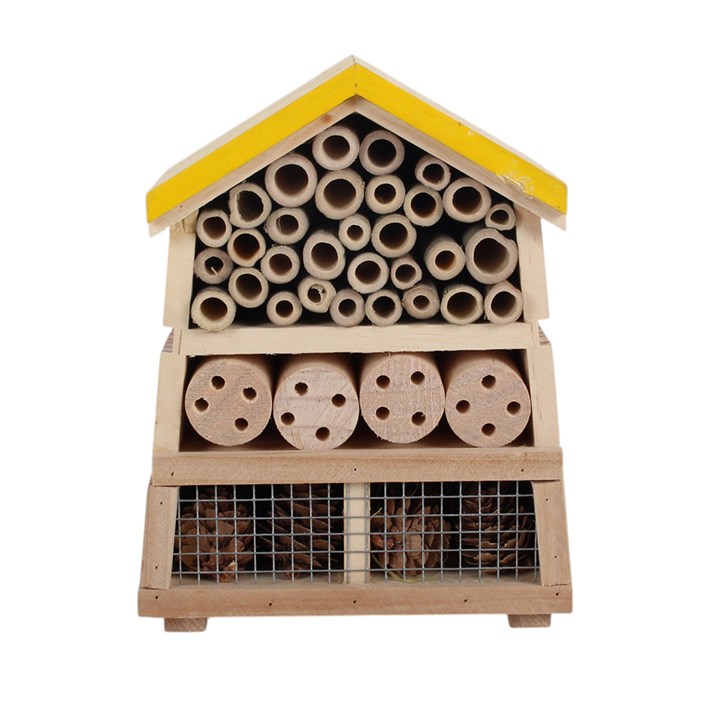 Wooden Beehive Insect House - A Cozy Haven for Beneficial Bees and Bugs