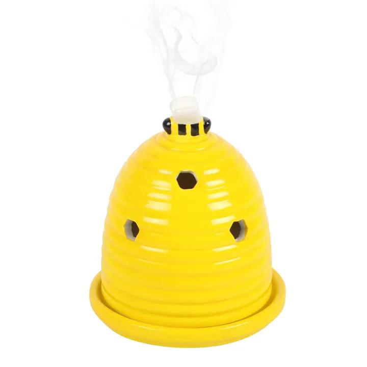 N/A Yellow Beehive Incense Cone Holder -