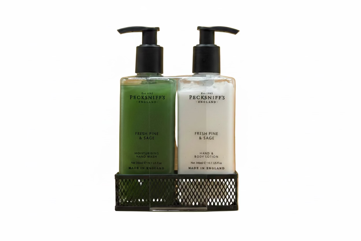 Pecksniffs Fresh Pine & Sage Hand Wash, Hand & Body Set 300ml Each