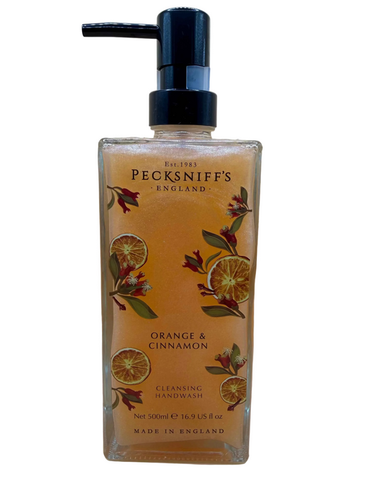 Pecksniff’s Orange & Cinnamon Glass Hand Wash 500ml v2