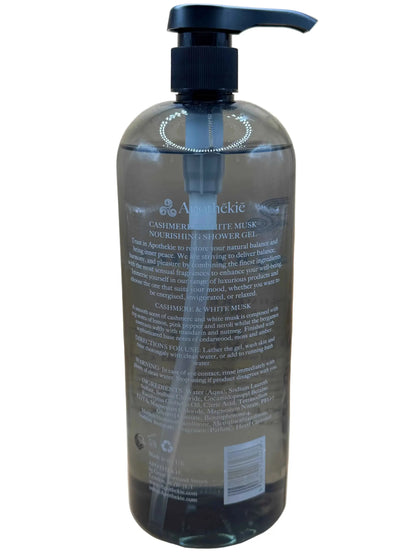Apothekie Cashmere & White Mush Nourishing Shower Gel 1000ml - Luxurious Hydration with Apothekie Cashmere Shower Gel - Everyday Bargainz