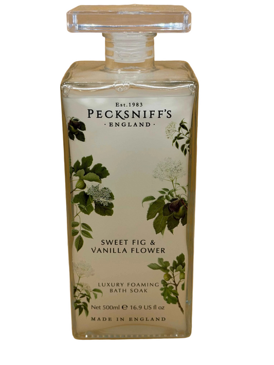 Pecksniff’s Sweet Fig & Vanilla Flower Bath Soak Glass 500ml