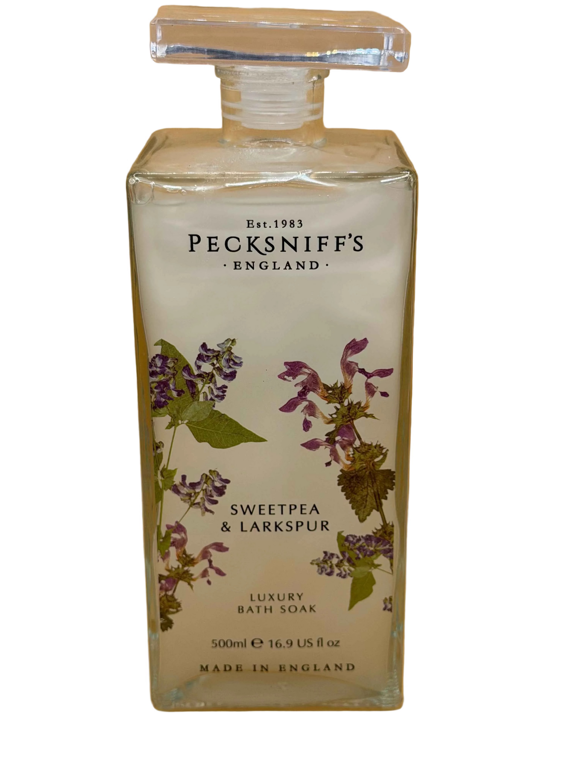 Pecksniff’s Sweetpea & Larkspur Bath Soak Glass 500ml