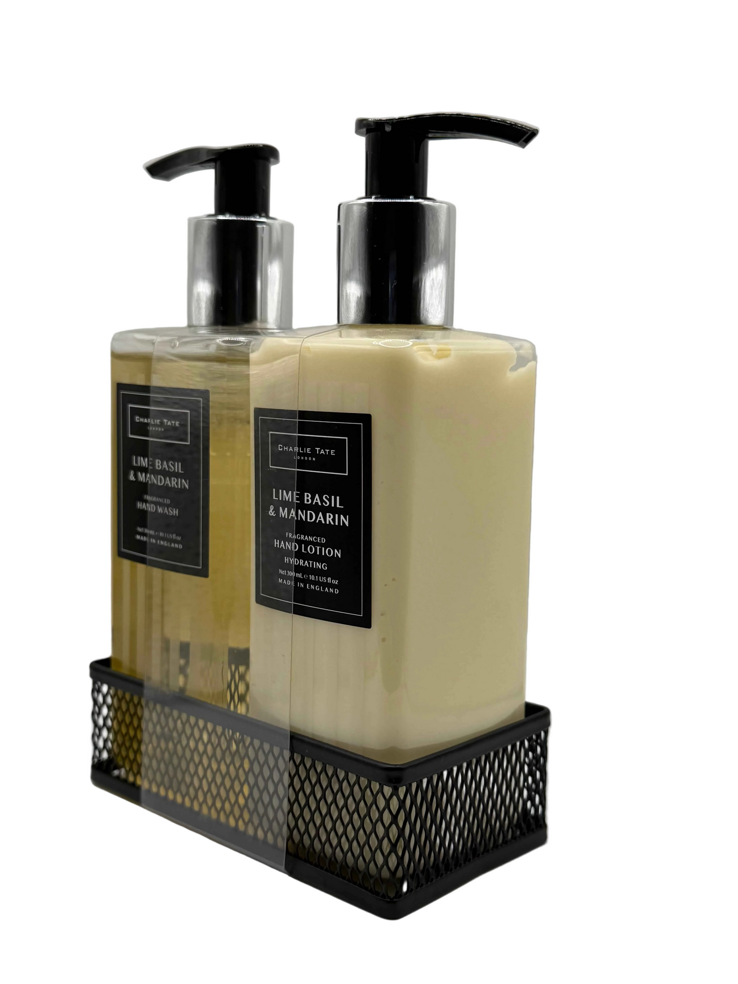 Charlie Tate Lime Basil & Mandarin Hand Wash, Hand & Body Set 300ml Each