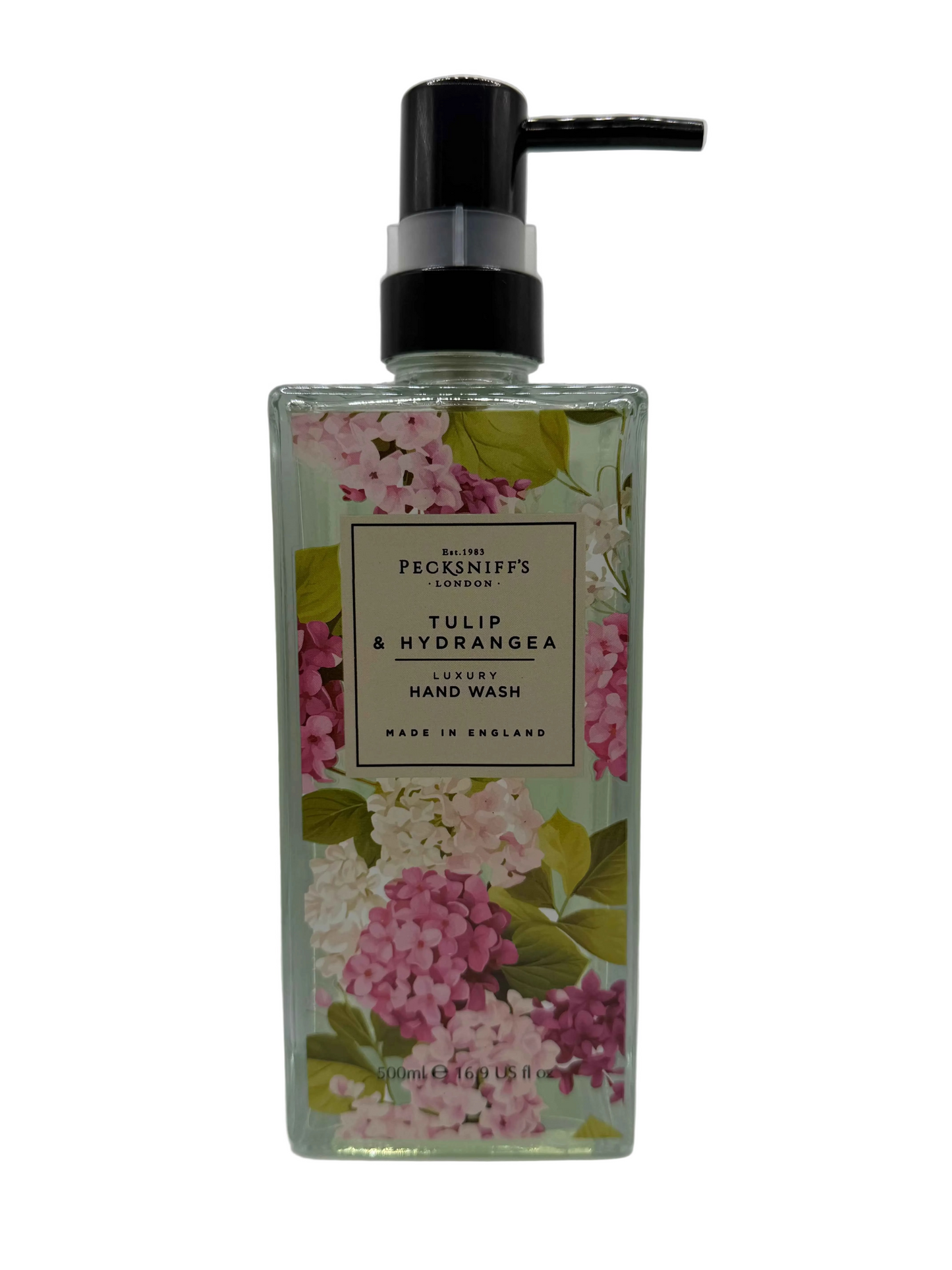 Pecksniff’s Tulip & Hydrangea Glass Hand Wash 500ml