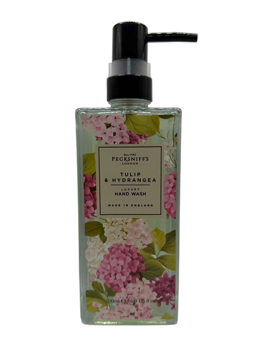 Pecksniff’s Tulip & Hydrangea Glass Hand Wash 500ml