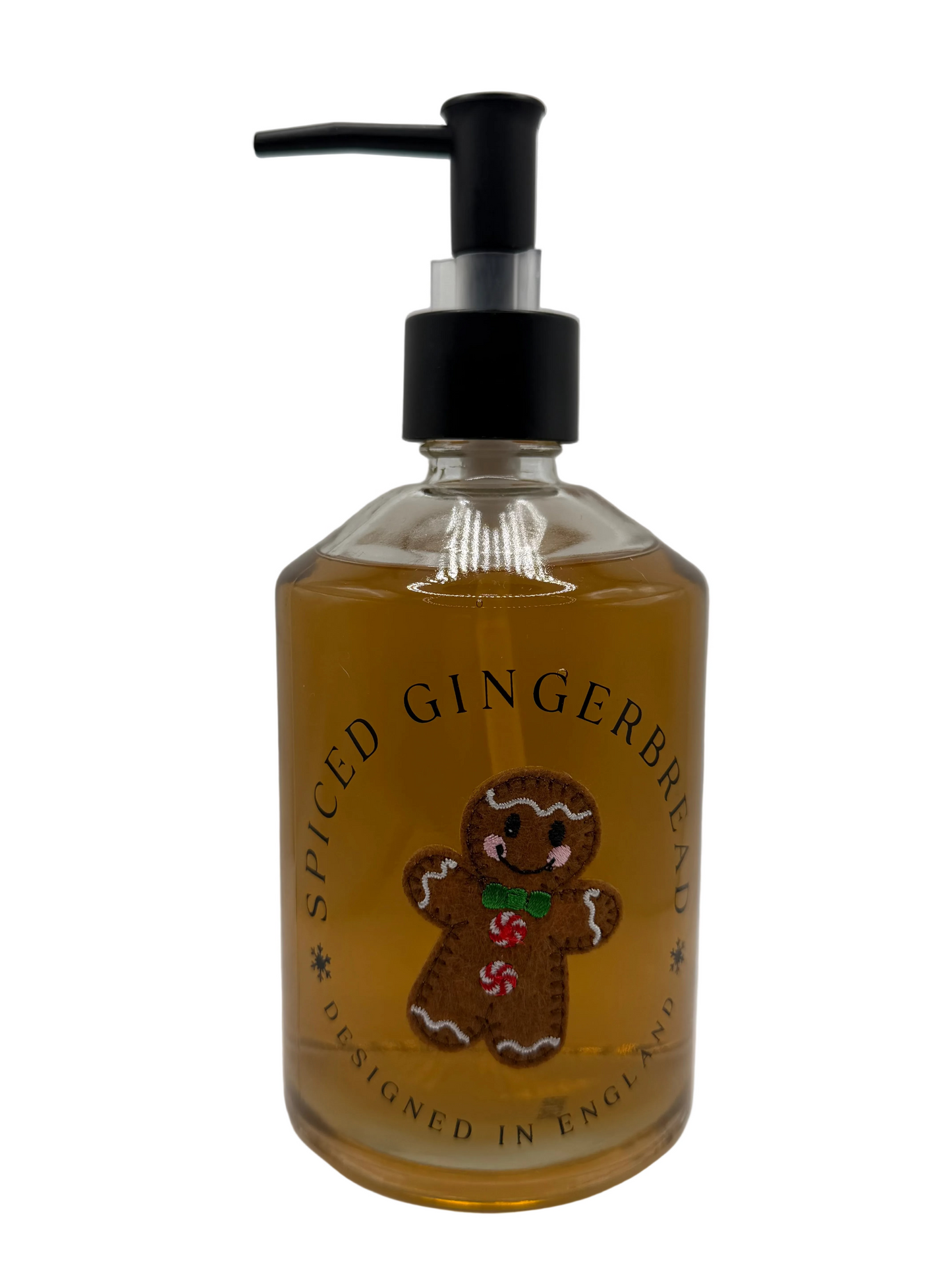 Asquith & Somerset Spiced Gingerbread Hand Wash 500ml Glass Bottle for Festive Cheer