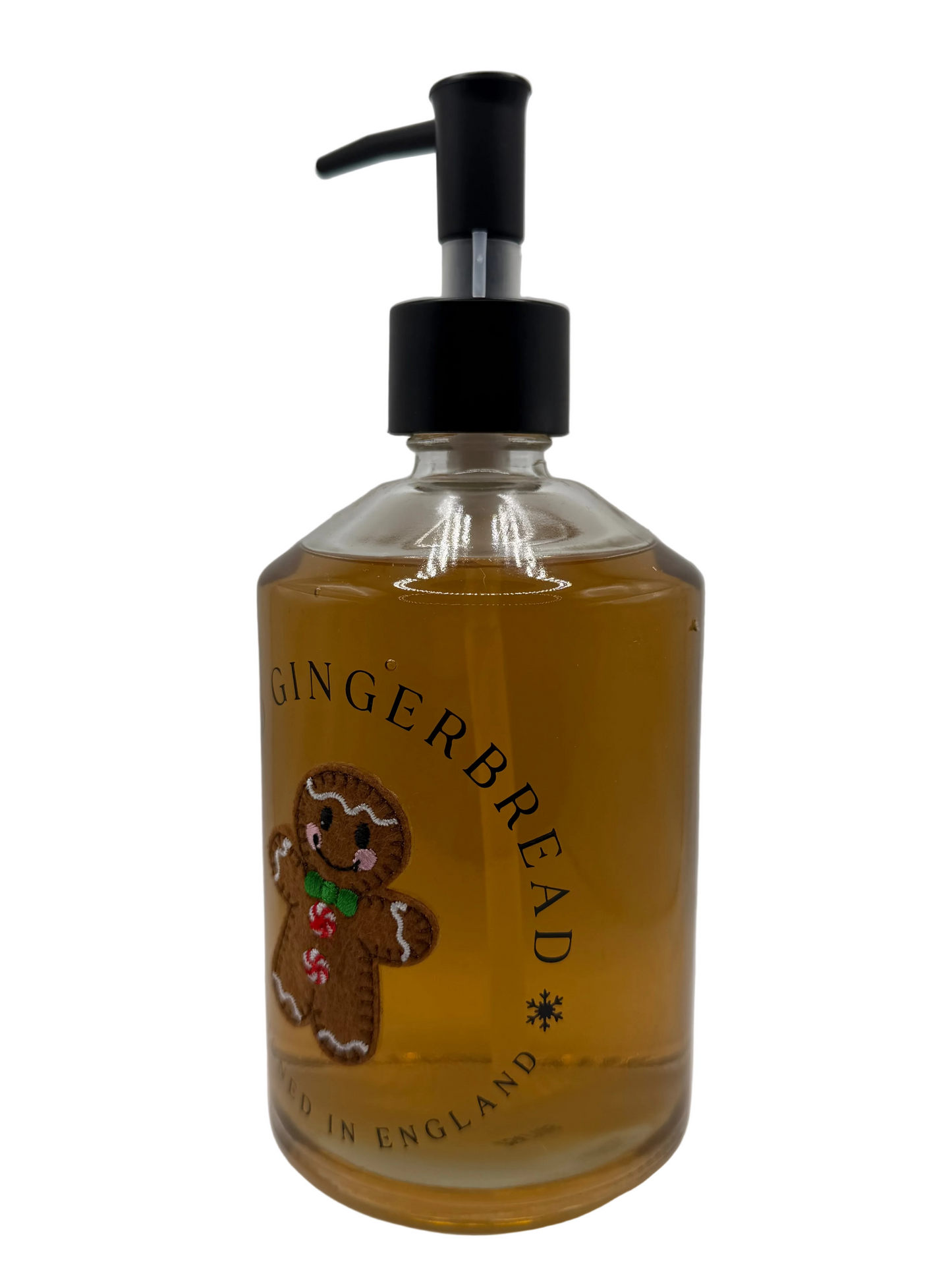 Asquith & Somerset Spiced Gingerbread Hand Wash 500ml Glass Bottle for Festive Cheer