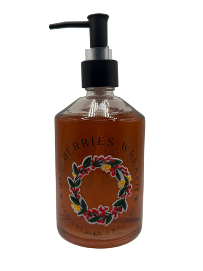 Asquith Somerset Red Berries Hand Wash in Festive Glass Bottle - 500ml - Everyday Bargainz