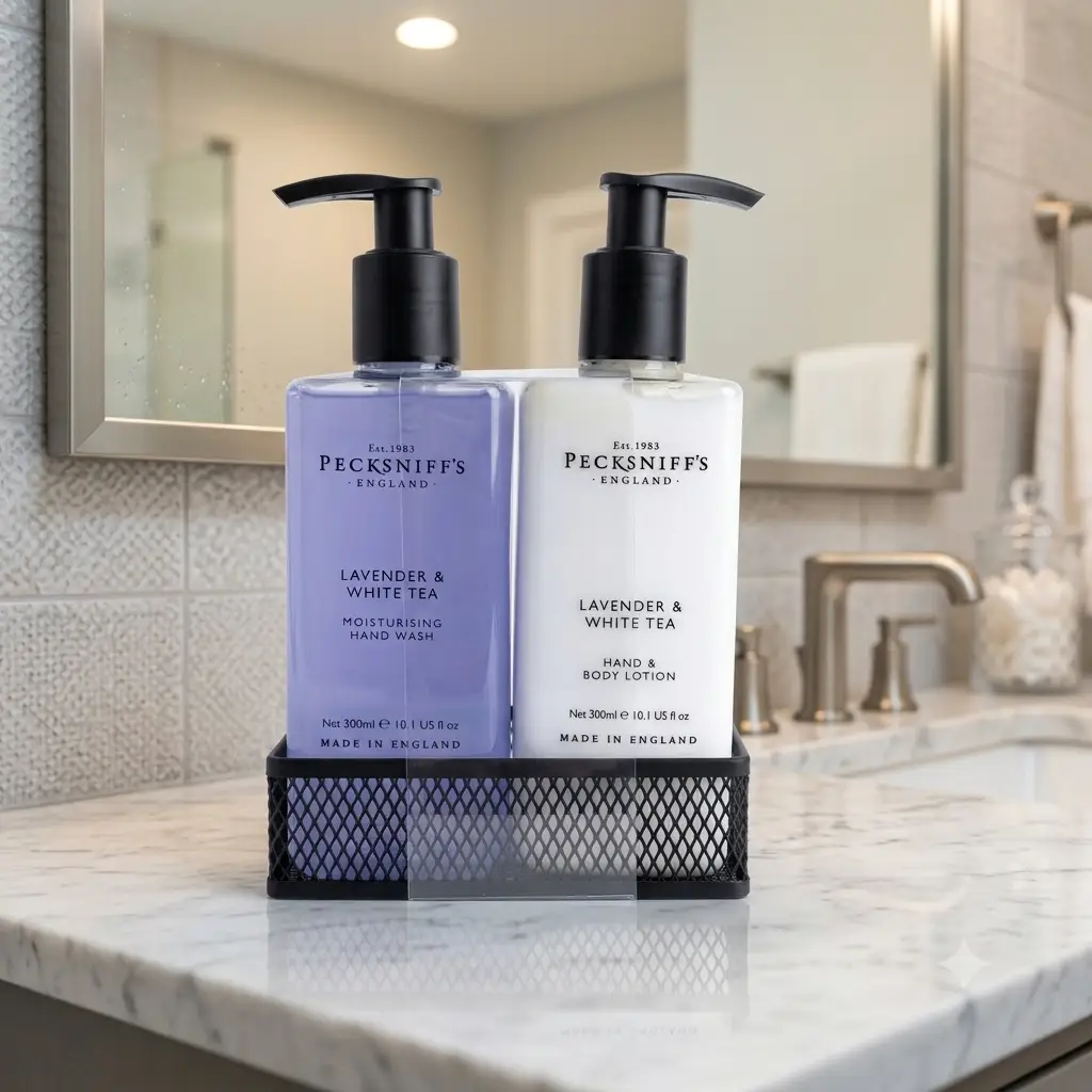 Pecksniff's Pecksniffs Lavender Hand Wash Set - 300ml Lavender & White Tea Hand & Body Wash - Body Wash Hand Wash And Lotion