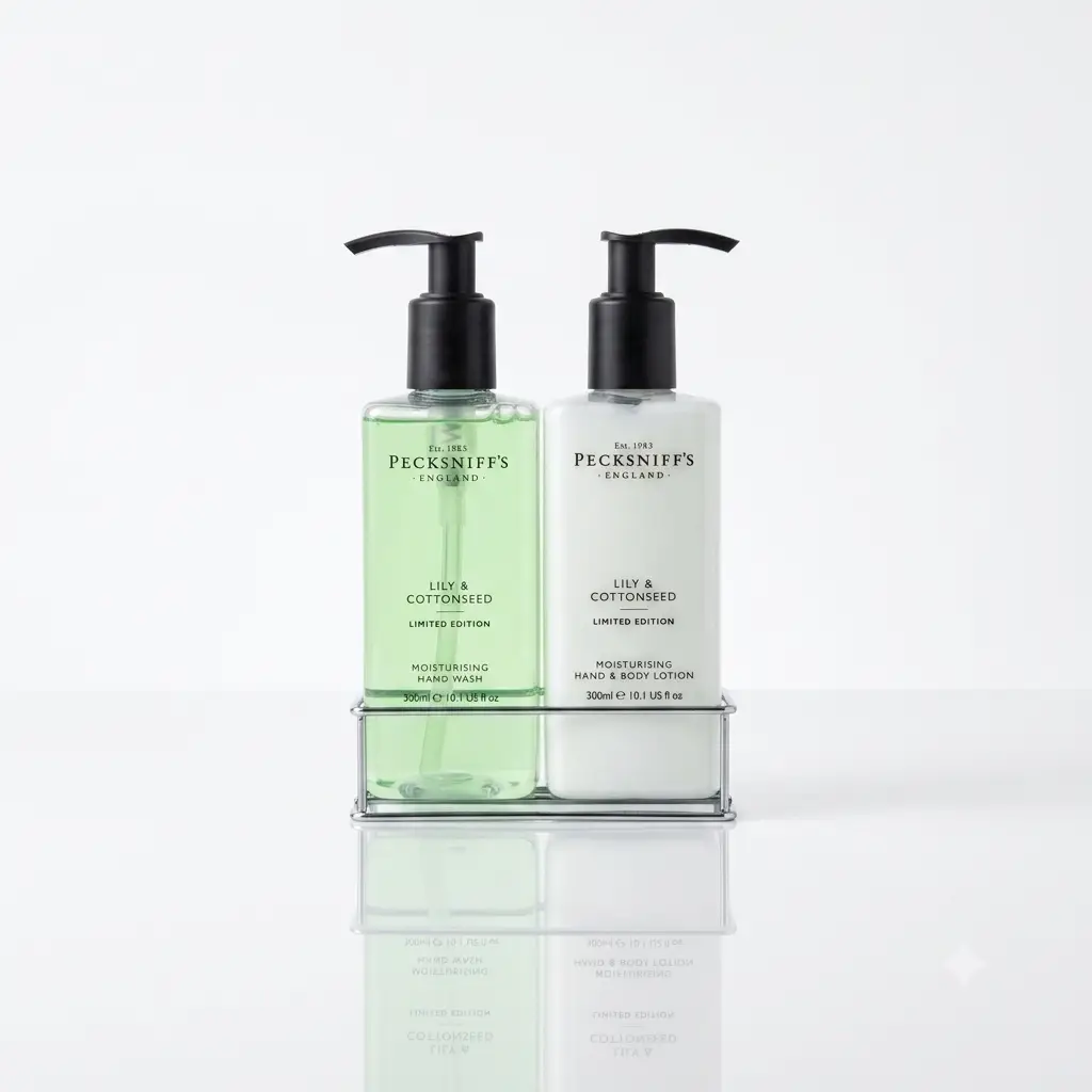 EverydayBargainz Pecksniffs Lily Cottonseed Hand Wash Set with Hand & Body Lotion 300ml Each - Liquid Hand Soap Hand Wash And Lotion