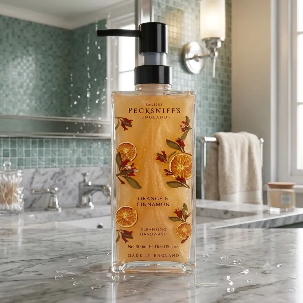 Pecksniff's Pecksniffs Orange Cinnamon Hand Wash 500ml - Luxurious Glass Cleanser - Liquid Hand Soap Health & Beauty:Bath & Body:Hand Washes