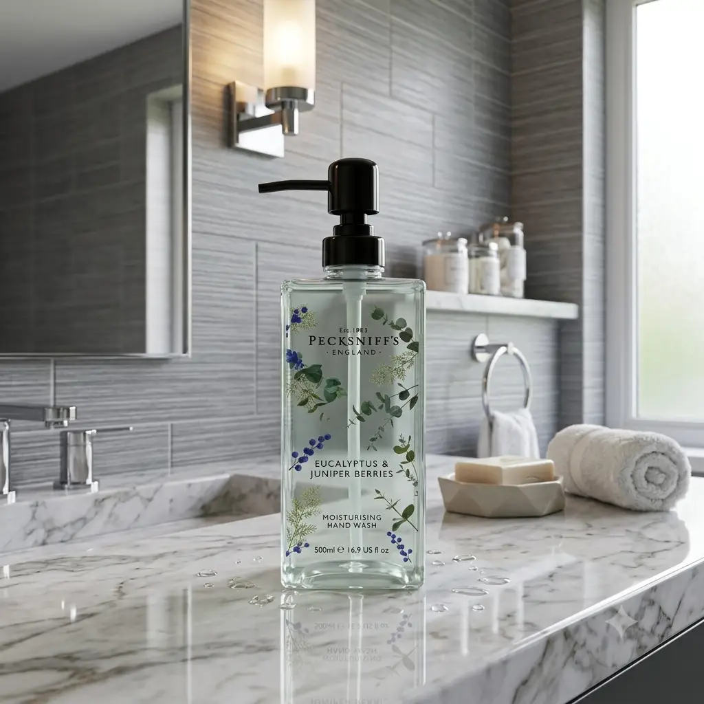 Pecksniff's Pecksniffs Eucalyptus Hand Wash with Juniper Berries – 500ml - Liquid Hand Soap Hand Wash