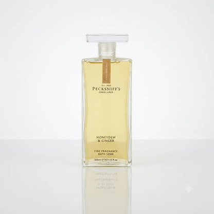 Pecksniff's Pecksniffs Honeydew Ginger Bath Soak 500ml - Refreshing Glass Soak for Relaxation - Bath Salts & Soaks Bath Soak