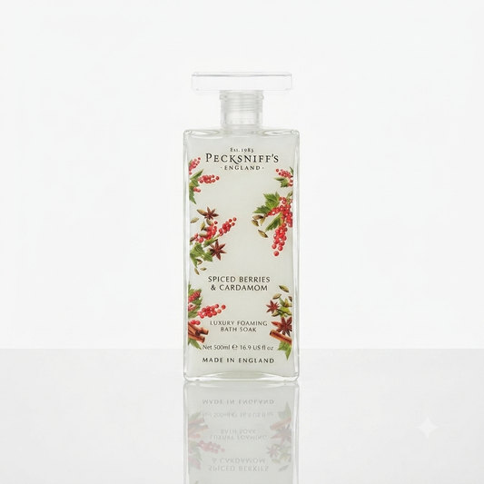 Pecksniffs Spiced Berries Bath Soak 500ml with Cardamom Essence