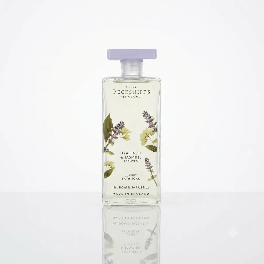 Pecksniff's Pecksniffs Bath Soak - Hyacinth & Jasmine 500ml Glass - Bath Additives