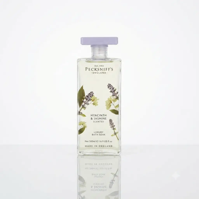 Pecksniff's Pecksniffs Bath Soak - Hyacinth & Jasmine 500ml Glass - Bath Additives
