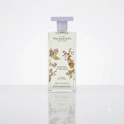 Pecksniff's Pecksniffs Sweetpea & Larkspur Bath Soak Glass 500ml - Bath Salts & Soaks Bath Soak
