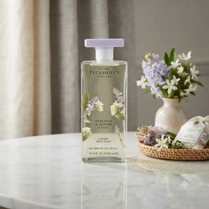 Pecksniff's Pecksniffs Bath Soak - Hyacinth & Jasmine 500ml Glass - Bath Additives