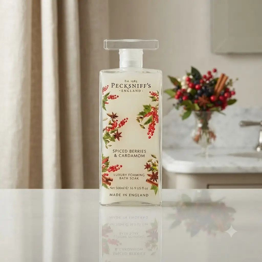 Pecksniff's Pecksniffs Spiced Berries Bath Soak 500ml with Cardamom Essence - Bath Salts & Soaks Bath Soak