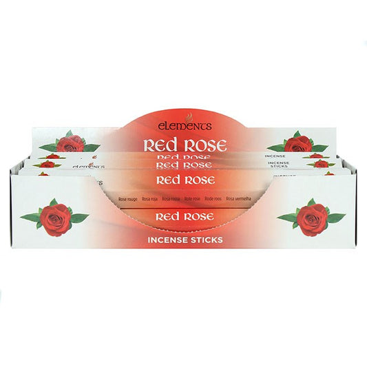 6 paquets de bâtonnets d'encens Red Rose Elements – Everyday Bargainz