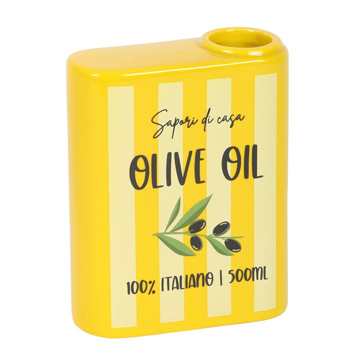Charming Ceramic Olive Oil Flower Vase for Rustic Elegance