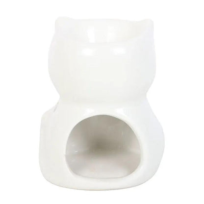 N/A White Happy Cat Oil Burner -