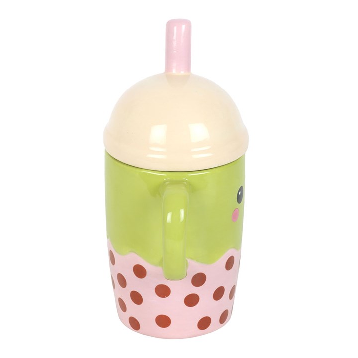 Kawaii Bubble Tea Lidded Mug