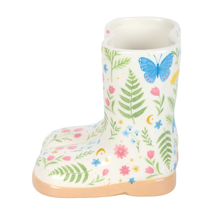 Brighten Your Space with the Floral Print Welly Boot Planter