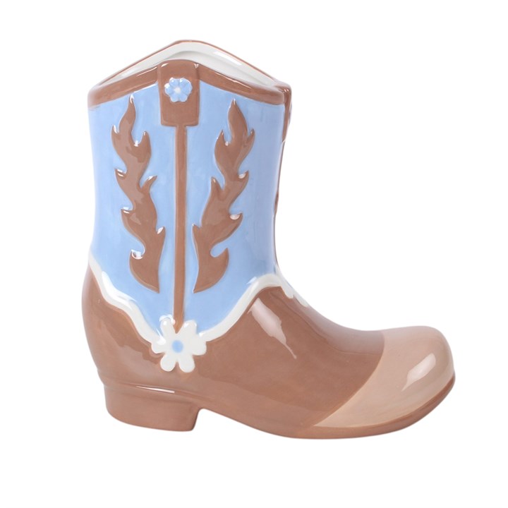 Charming Western Boot Shaped Vase Flower for Rustic Decor