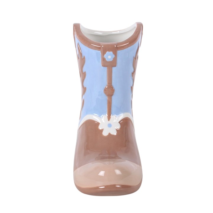 Charming Western Boot Shaped Vase Flower for Rustic Decor