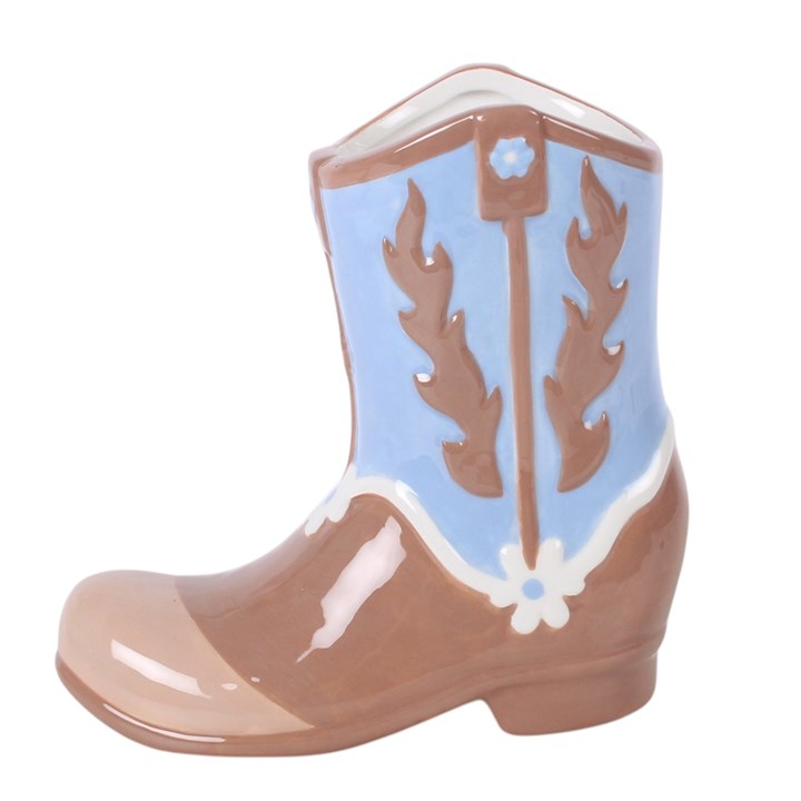 Charming Western Boot Shaped Vase Flower for Rustic Decor