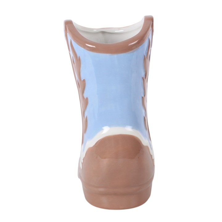 Charming Western Boot Shaped Vase Flower for Rustic Decor