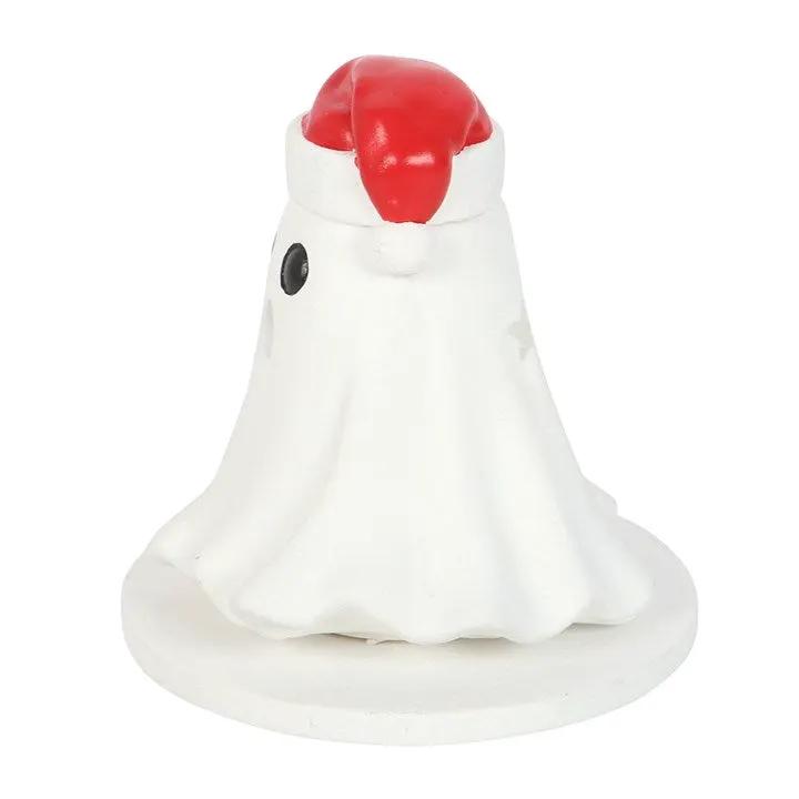 N/A Ghost with Santa Hat Incense Cone Holder -