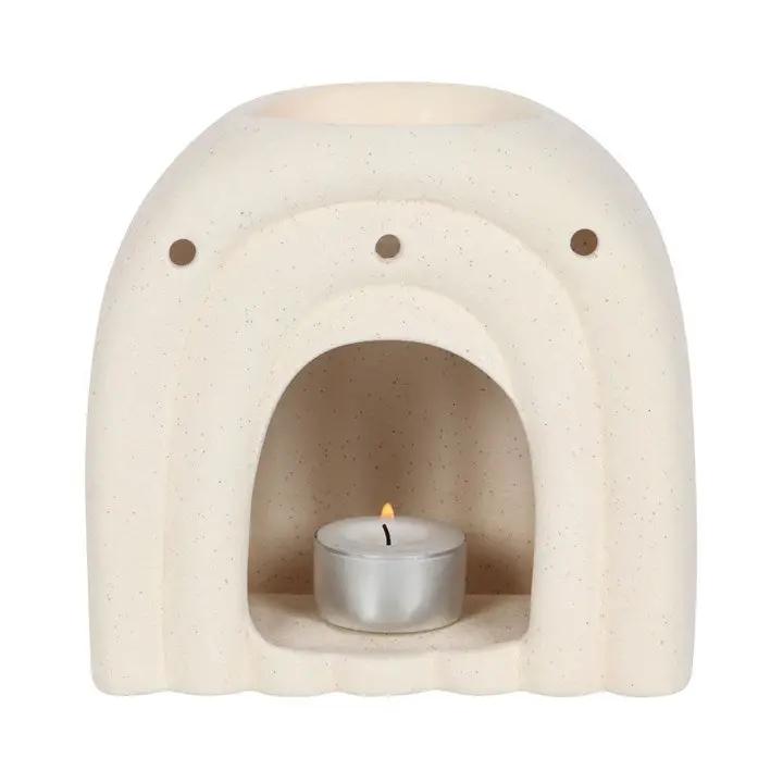 N/A Cream Speckle Arch Oil Burner -