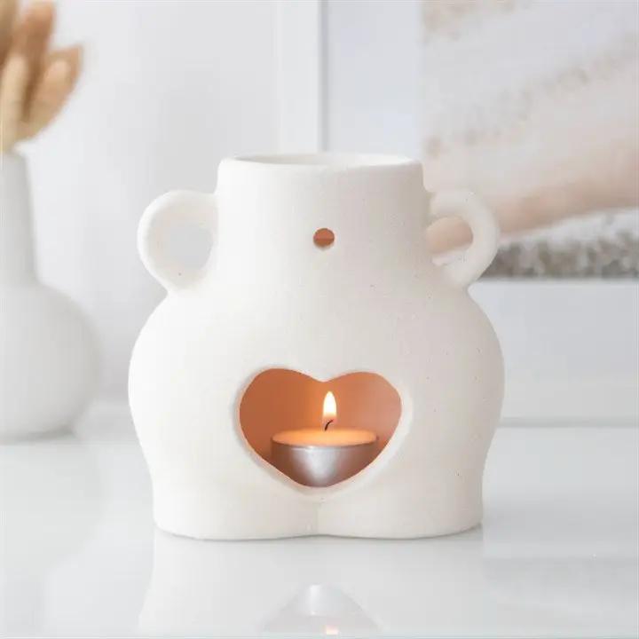 N/A Cream Speckle Bum Oil Burner -
