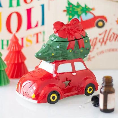 N/A Nostalgic Car with Christmas Tree Ceramic Oil Burner -