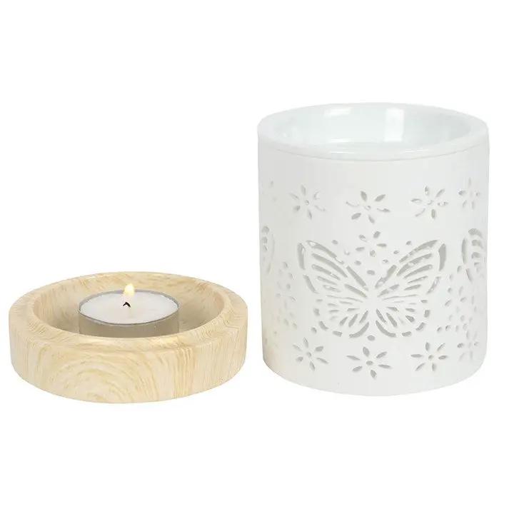 N/A Matte Ceramic Butterfly Oil Burner -