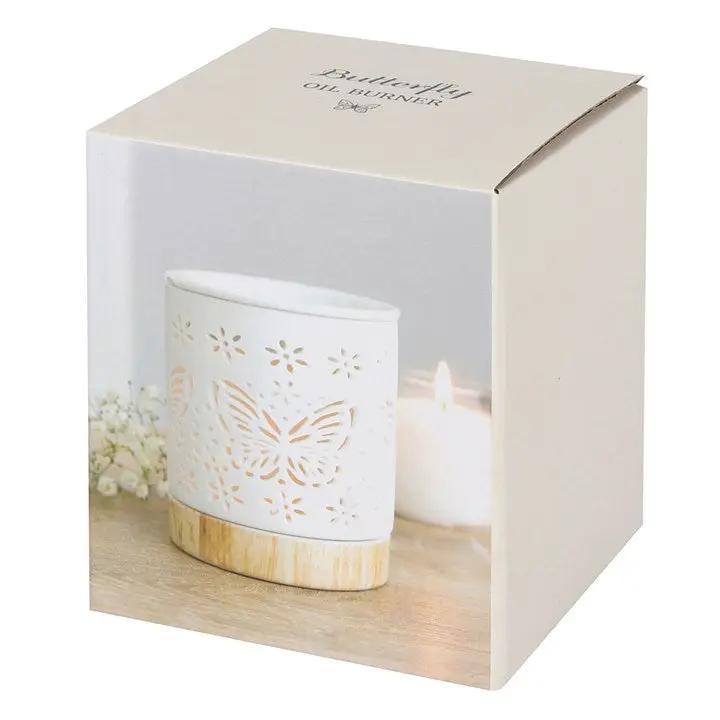 N/A Matte Ceramic Butterfly Oil Burner -