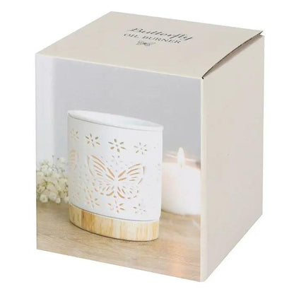 N/A Matte Ceramic Butterfly Oil Burner -