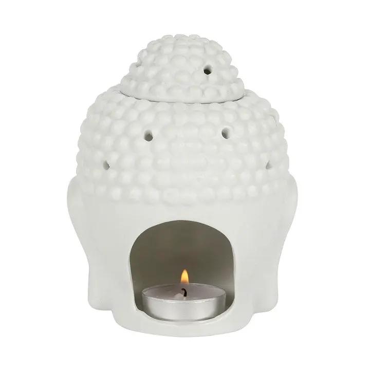 N/A White Buddha Head Oil Burner -