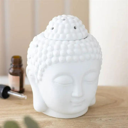N/A White Buddha Head Oil Burner -