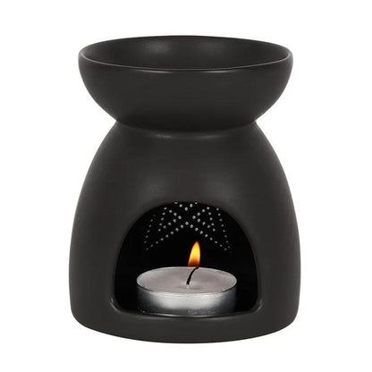 N/A Black Pentagram Cut Out Oil Burner -