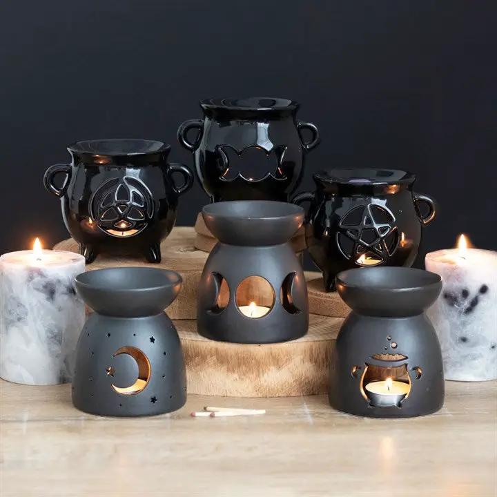 N/A Black Cauldron Cut Out Oil Burner -
