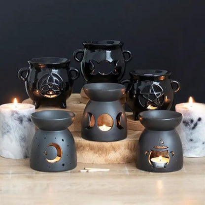 N/A Black Cauldron Cut Out Oil Burner -