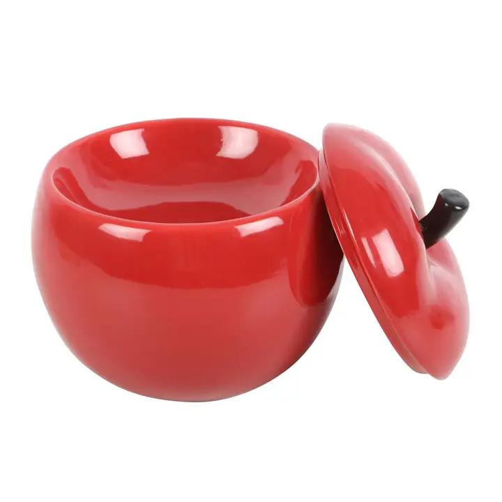 N/A Red Apple Ceramic Oil Burner -