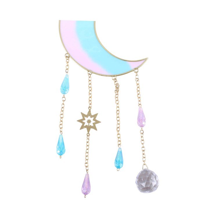Enhance Your Space with the Iridescent Crescent Moon Suncatcher