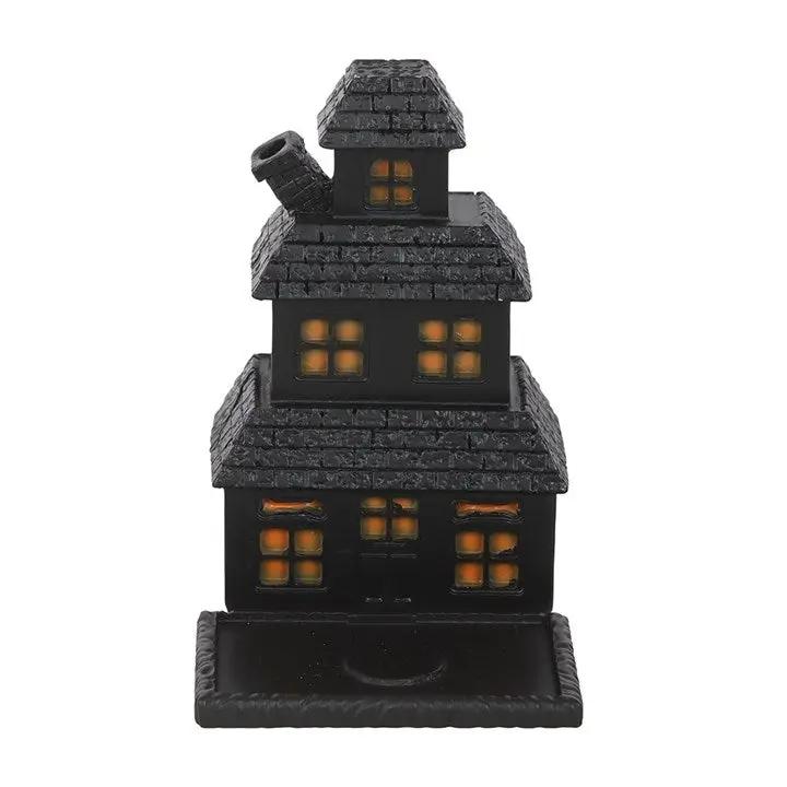 N/A Black Haunted House Incense Cone Holder -